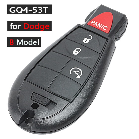 2013-2024 Dodge RAM / 4-Button ID46 Fobik Key / GQ4-53T (AFTERMARKET)